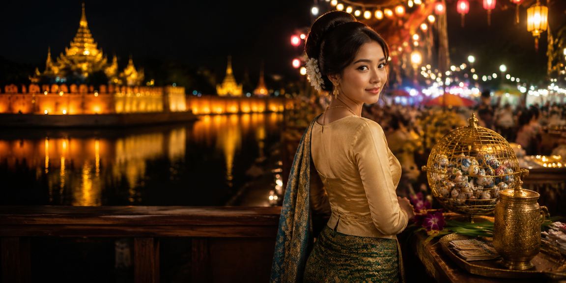 မန္တလေး နန်းတော် အလယ်ပန်းခြံ၌ ညနေစျေးနှင့် ကစားသူများ
